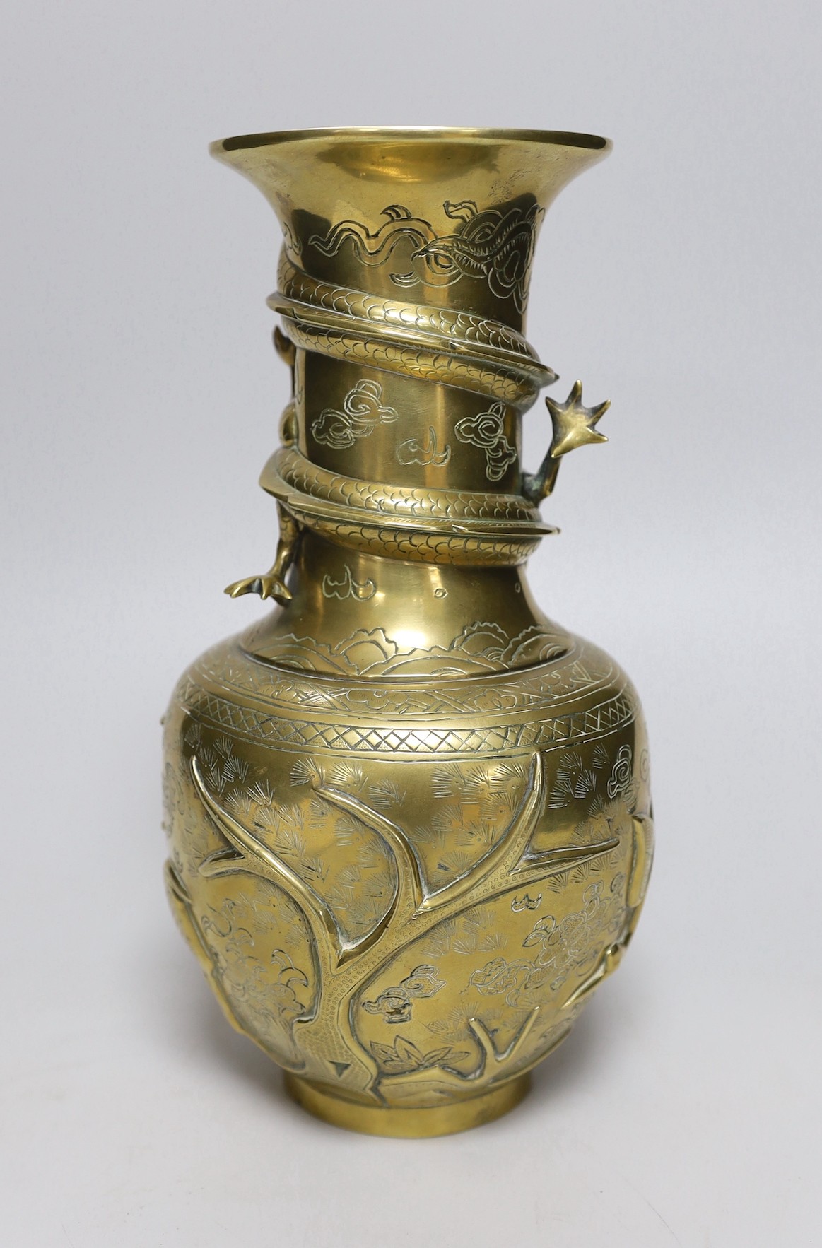 A Chinese bronze’dragon’ vase
